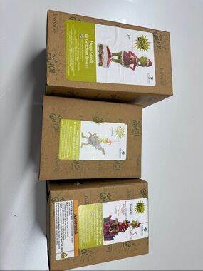 Jim Shore Grinch Collectible Figurine Set - Green/Red/Brown